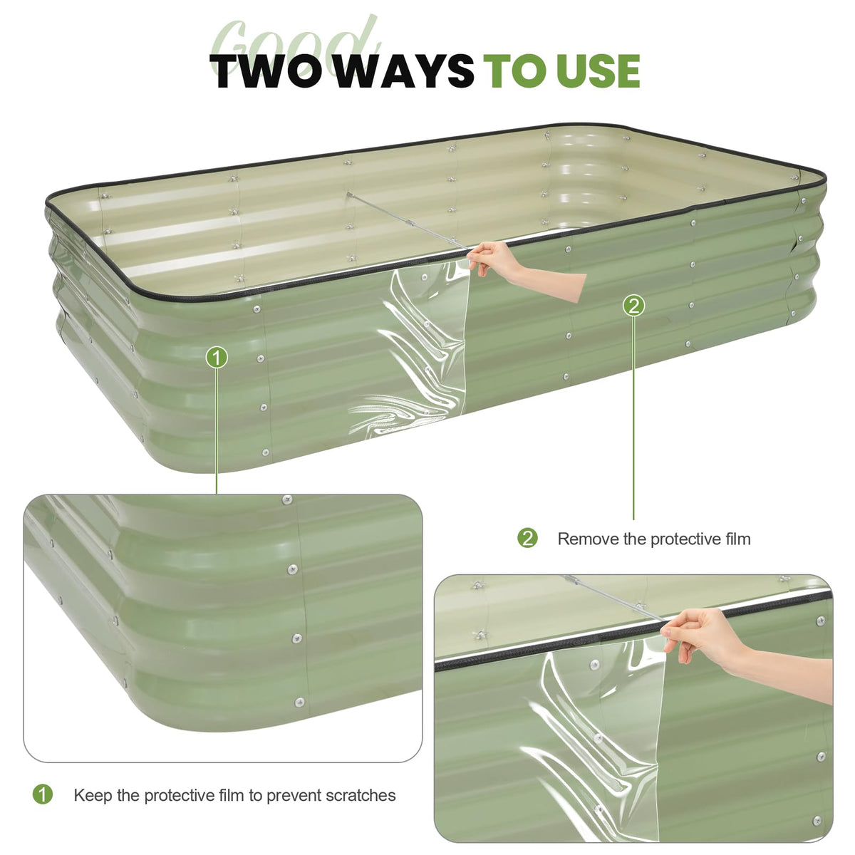 G Good Gain versatile use as pet enclosure or garden bed in one.