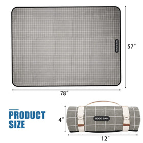G GOOD GAIN picnic blanket used as a camping mat in nature