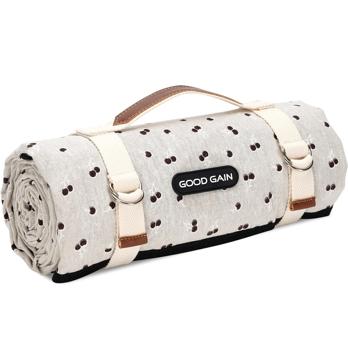 G GOOD GAIN picnic blanket with carry strap for easy outdoor transport