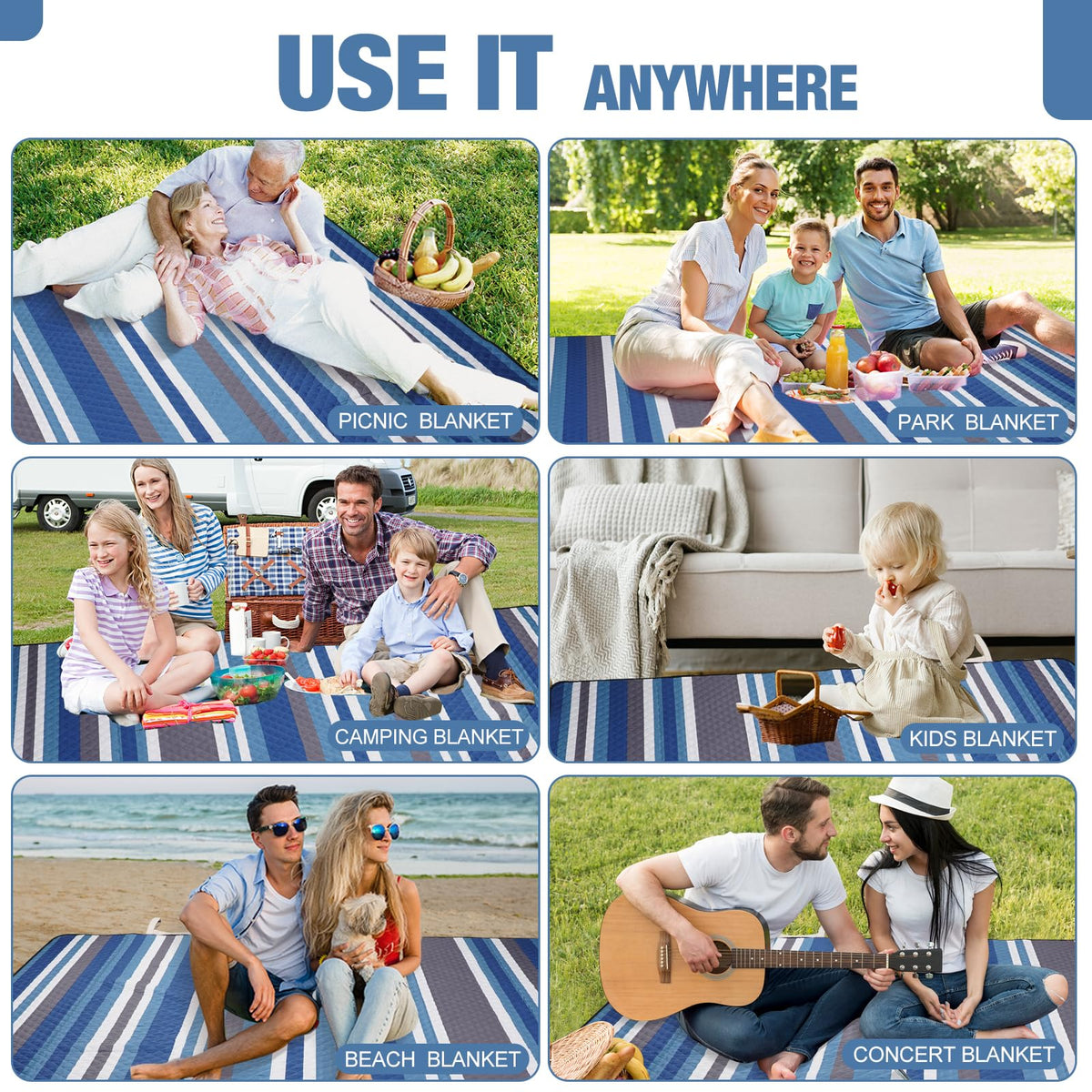 G GOOD GAIN machine washable picnic blanket for easy cleaning