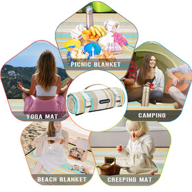 G GOOD GAIN picnic blanket machine washable for quick cleanup after use