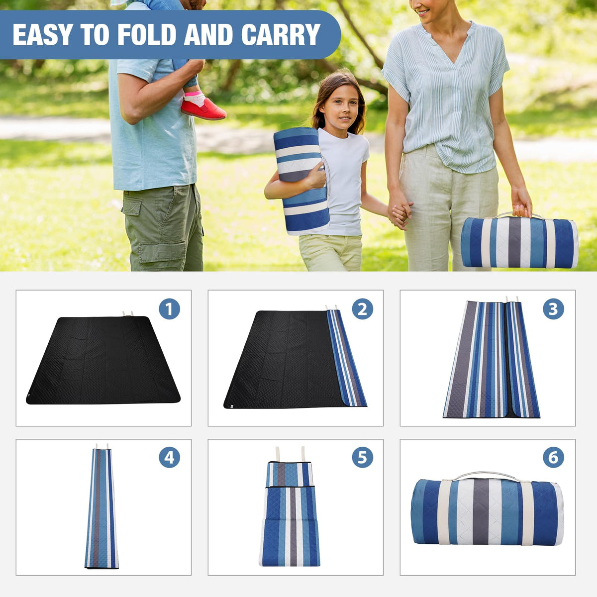 G GOOD GAIN multiuse outdoor mat suitable for park, travel, or camping