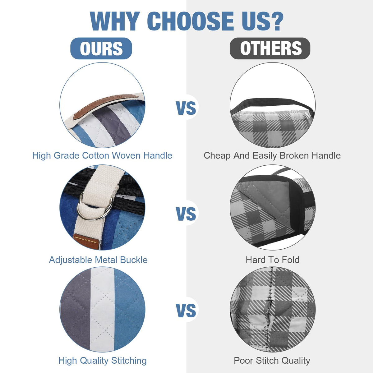 G GOOD GAIN three-layer picnic blanket for cushioned outdoor seating