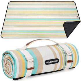 G GOOD GAIN picnic blanket waterproof back keeps seating dry on damp grass