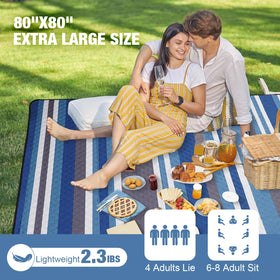 G GOOD GAIN picnic blanket with waterproof backing to stay dry on damp grass