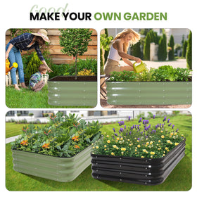 G Good Gain raised bed supports vegetables and flowers with sturdy galvanized construction.