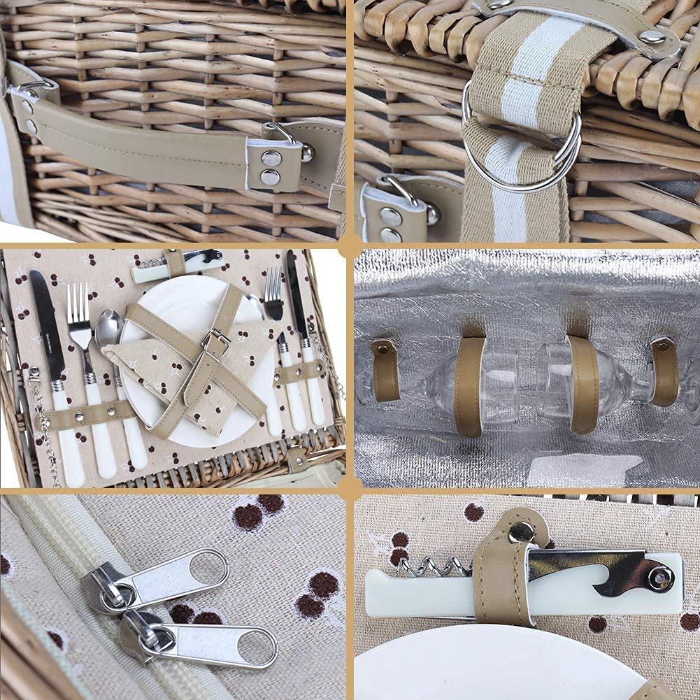 G GOOD GAIN premium handmade willow wicker enhances outdoor dining appeal.
