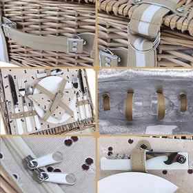 G GOOD GAIN premium handmade willow wicker enhances outdoor dining appeal.