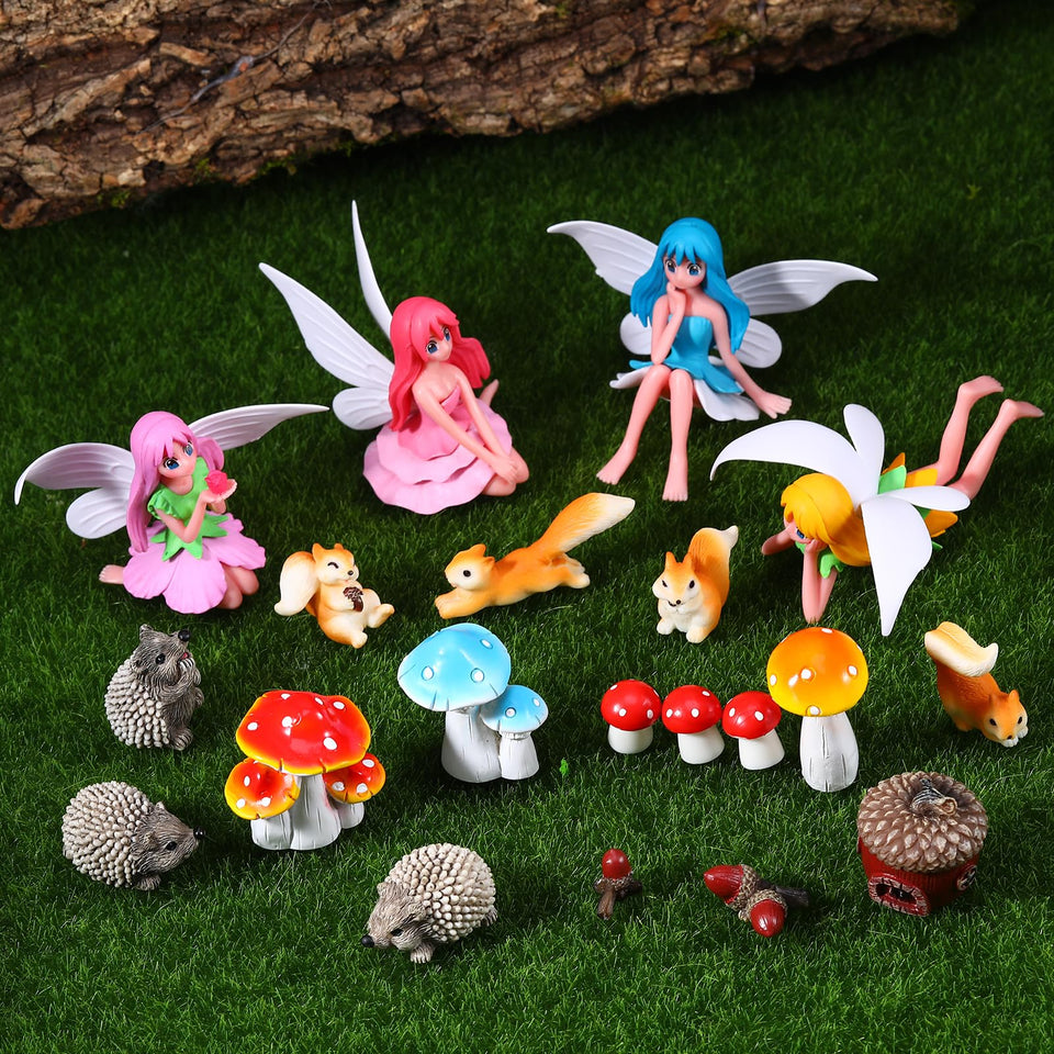 GGSTDDUP 20-piece fairy garden set for terrariums and indoor displays