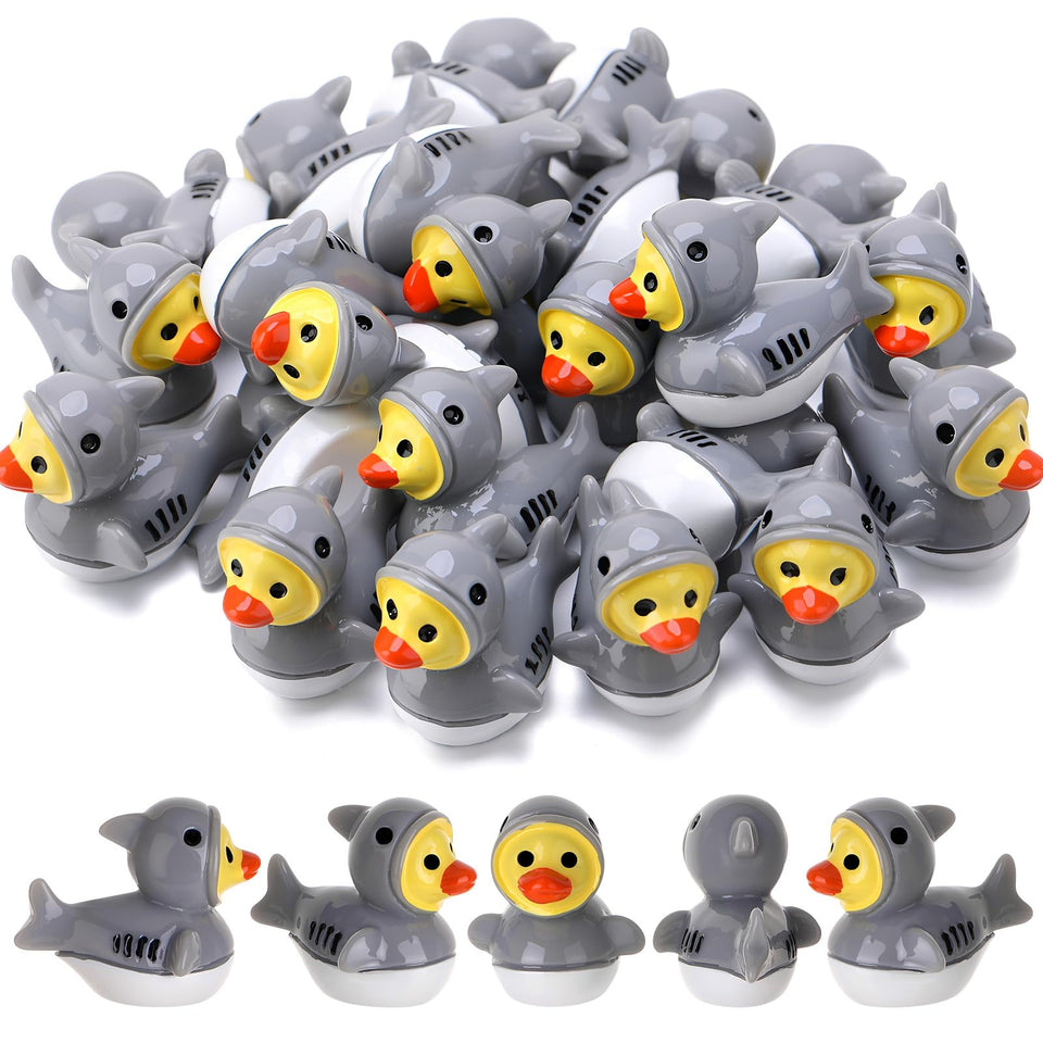 GGSTDDUP shark ducks 30-pcs bulk for party decor and dollhouse miniatures