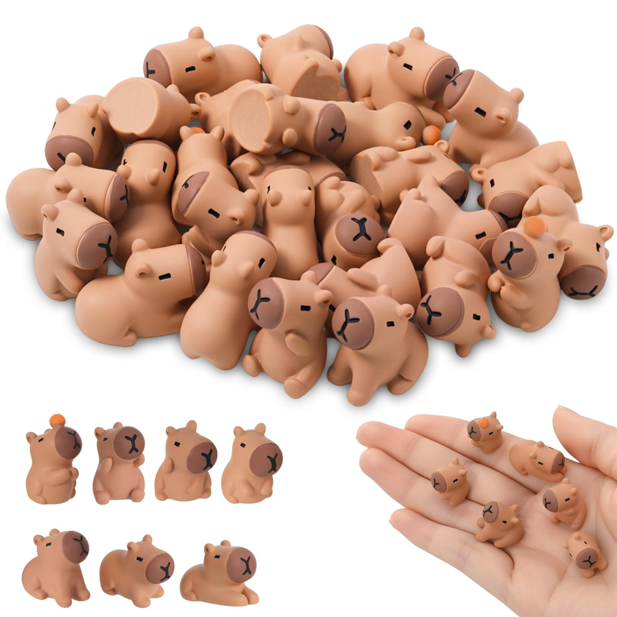 GGSTDDUP capybara figurines style 1, for dollhouses and mini landscapes