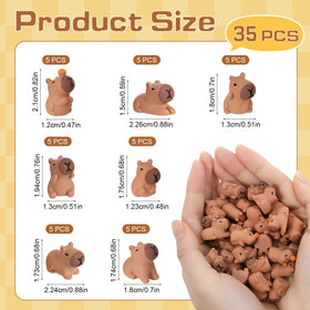 GGSTDDUP capybara figurines style 2, ideal for fairy gardens and displays