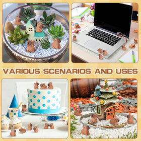 GGSTDDUP capybara figurines style 5, cute toppers for cakes and displays