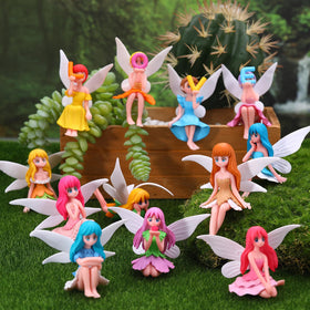 GGSTDDUP fairy figurine with 3D wings enhances garden decor with lifelike detail
