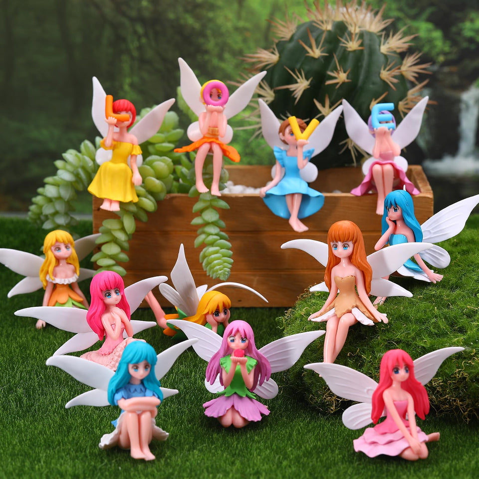 GGSTDDUP fairy figurine with 3D wings enhances garden decor with lifelike detail