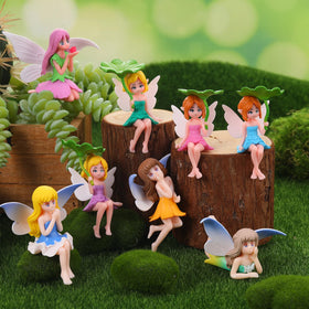 GGSTDDUP flower-accent fairy for moss landscapes and decor.