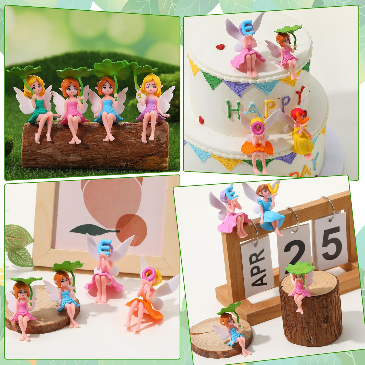 GGSTDDUP standing fairy for cake toppers and centerpieces.