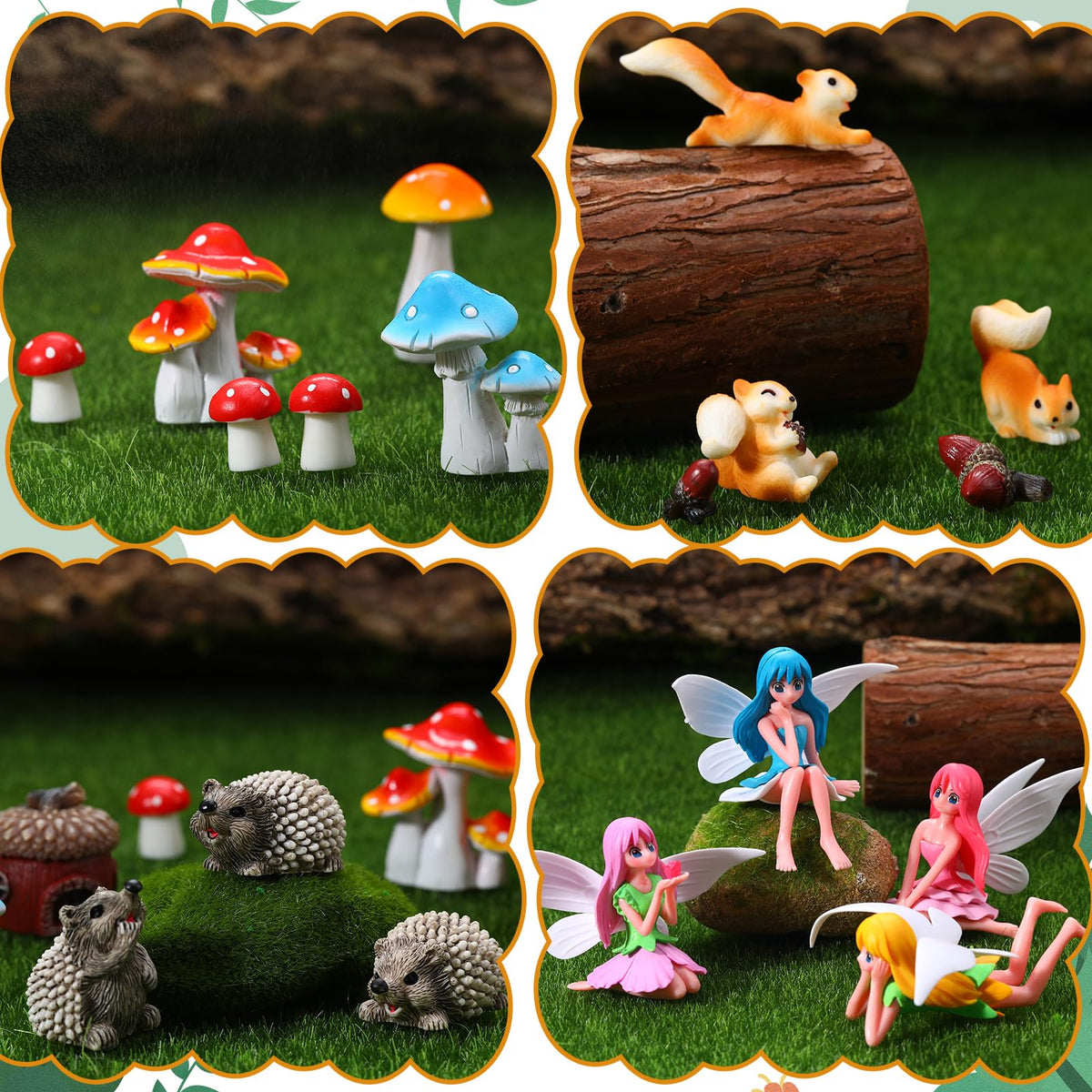 GGSTDDUP four flower fairies brighten succulent planters