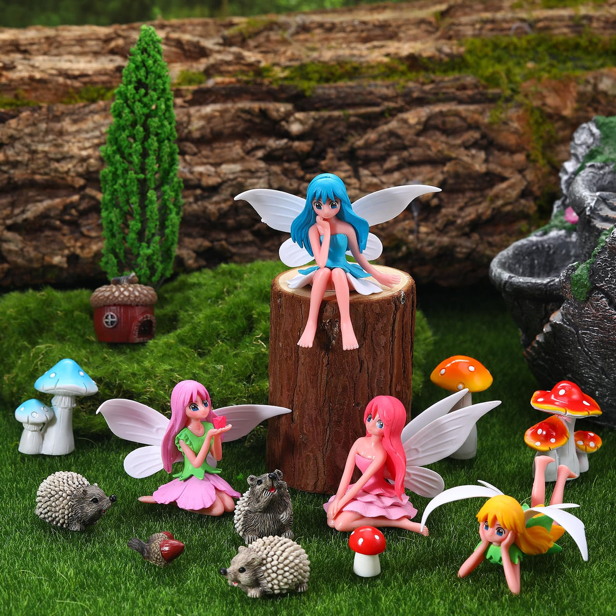 GGSTDDUP six mushrooms add whimsical color to scenes