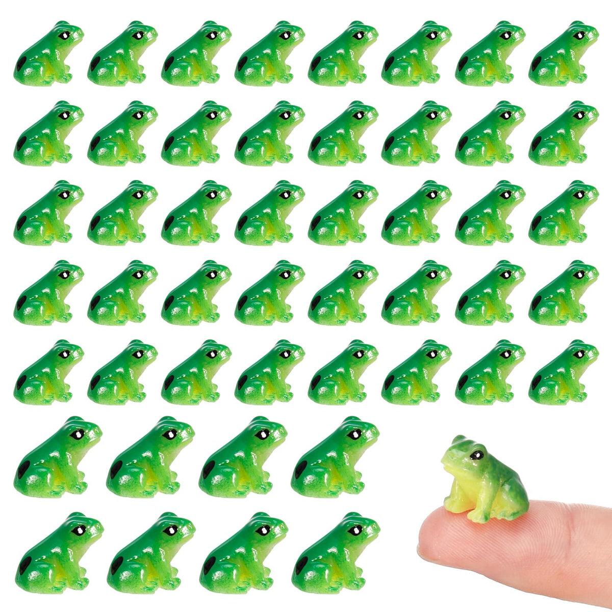 GGSTDDUP green resin frog figurine pack for creative DIY crafts and decor.