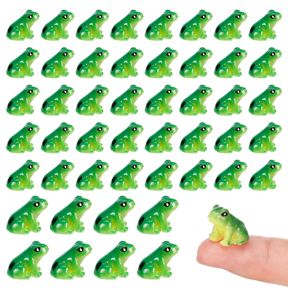 GGSTDDUP green resin frog figurine pack for creative DIY crafts and decor.