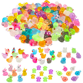 GGSTDDUP luminous ducks figurines glow at night for whimsy in mini landscapes