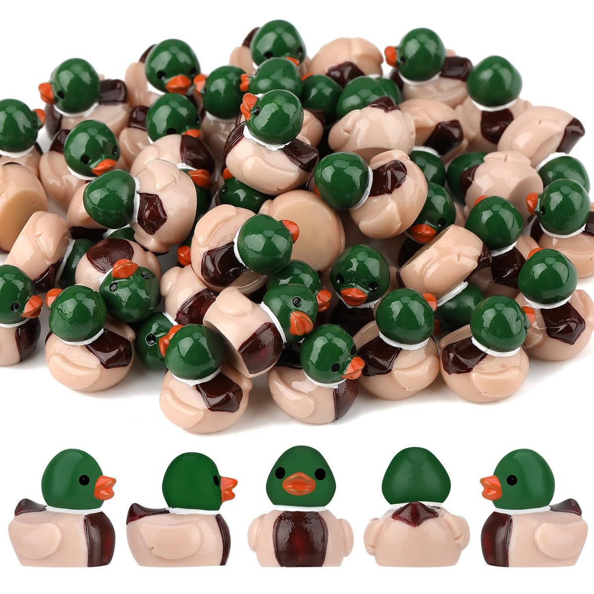 GGSTDDUP Mallard resin ducks pack for decorative display in bright colors
