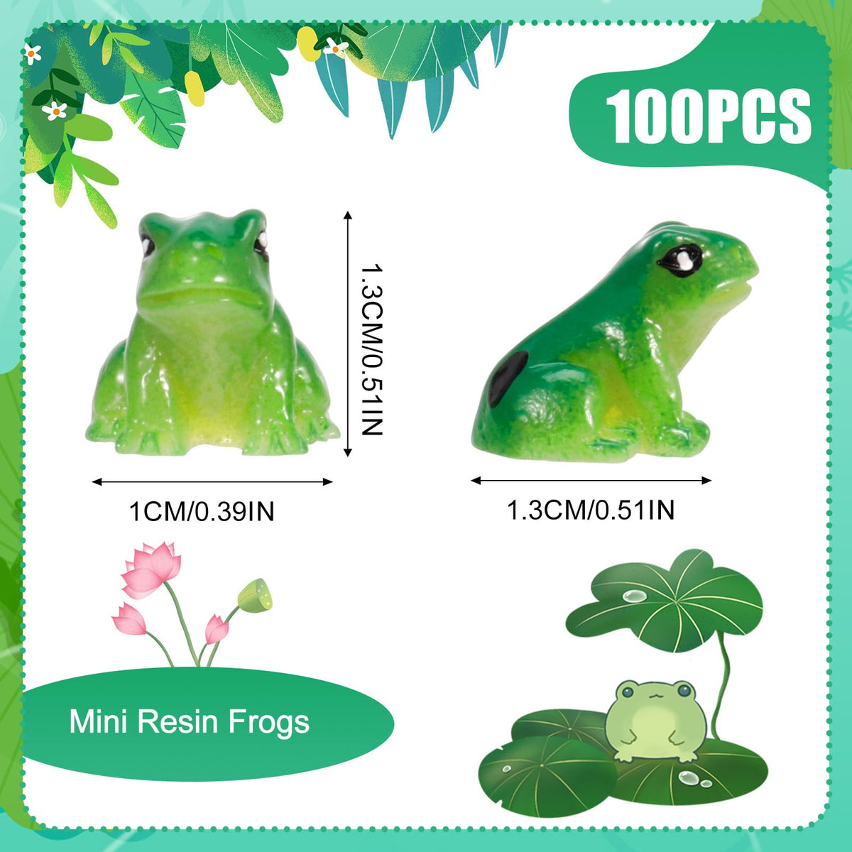 GGSTDDUP mini green frog resin figures add charm to dollhouses and terrariums.