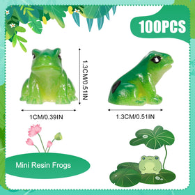 GGSTDDUP mini green frog resin figures add charm to dollhouses and terrariums.