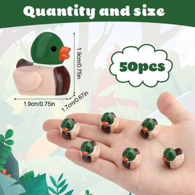 GGSTDDUP mini mallard resin ducks suitable for desks and shelves