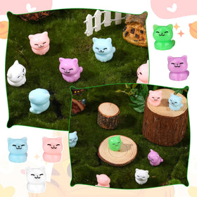 GGSTDDUP resin cat purple figure brightens miniature garden scenes.