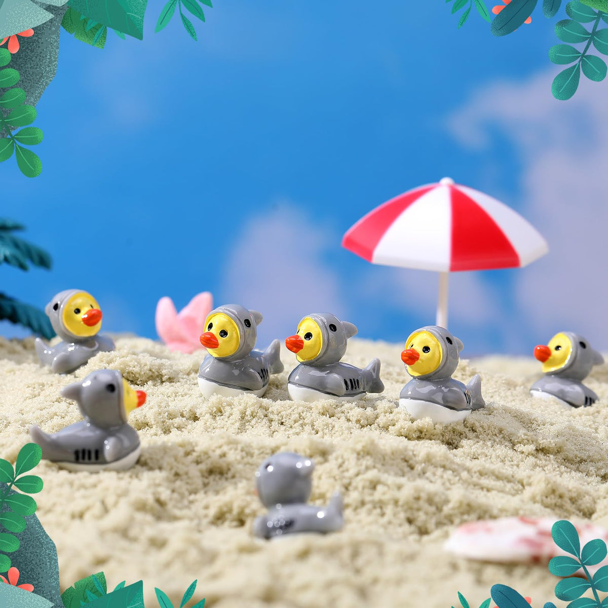 GGSTDDUP mini resin ducks ideal for dollhouses and landscape scenes