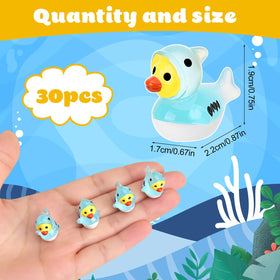GGSTDDUP mini shark resin ducks add whimsy to dollhouses and cake toppers