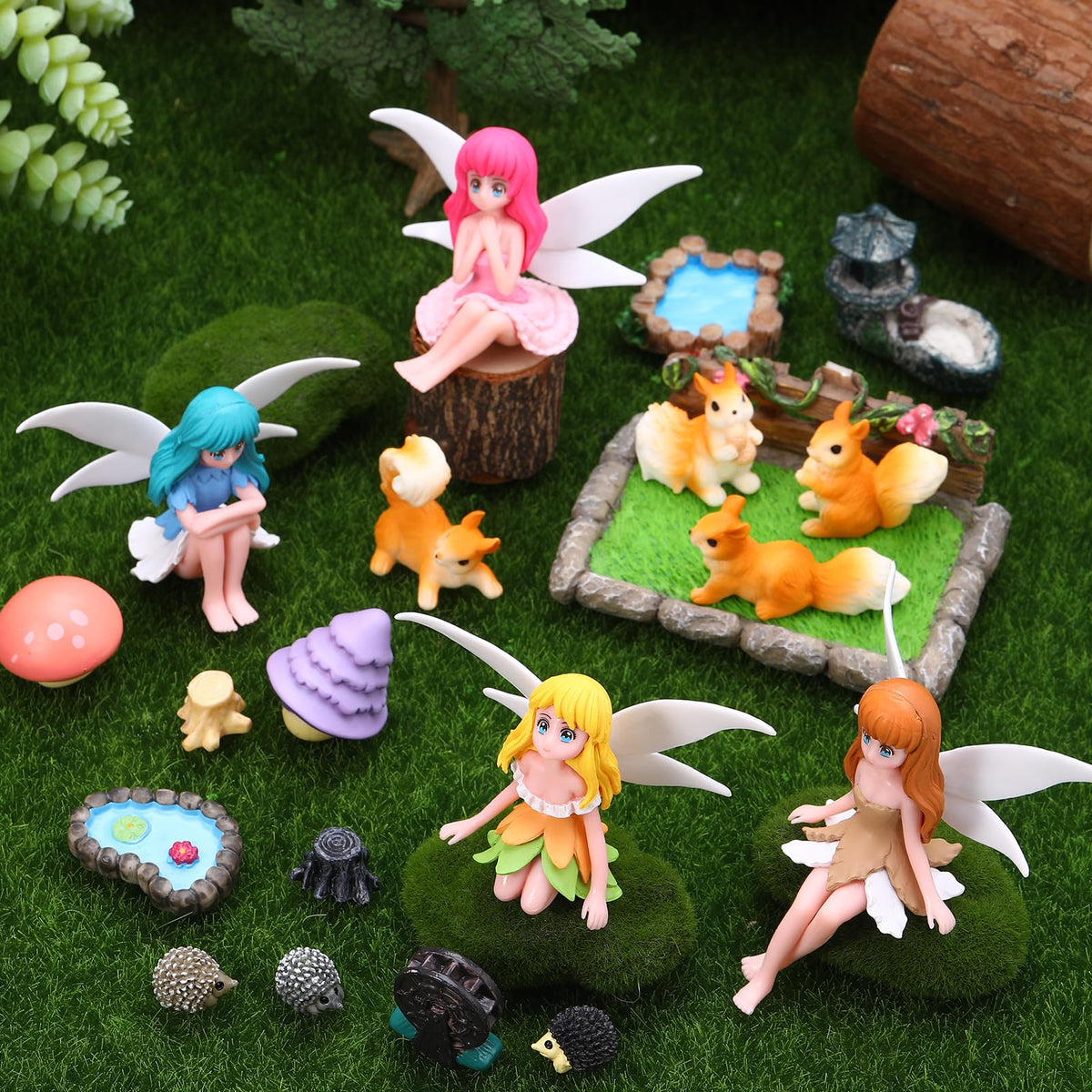 GGSTDDUP miniature garden accessories complete fairy scene details