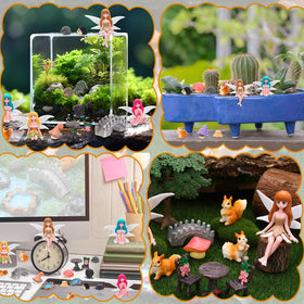 GGSTDDUP mushroom miniatures create whimsical forest floor displays