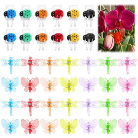GGSTDDUP orchid clips 100-pack with tri-designs for sturdy plant support.