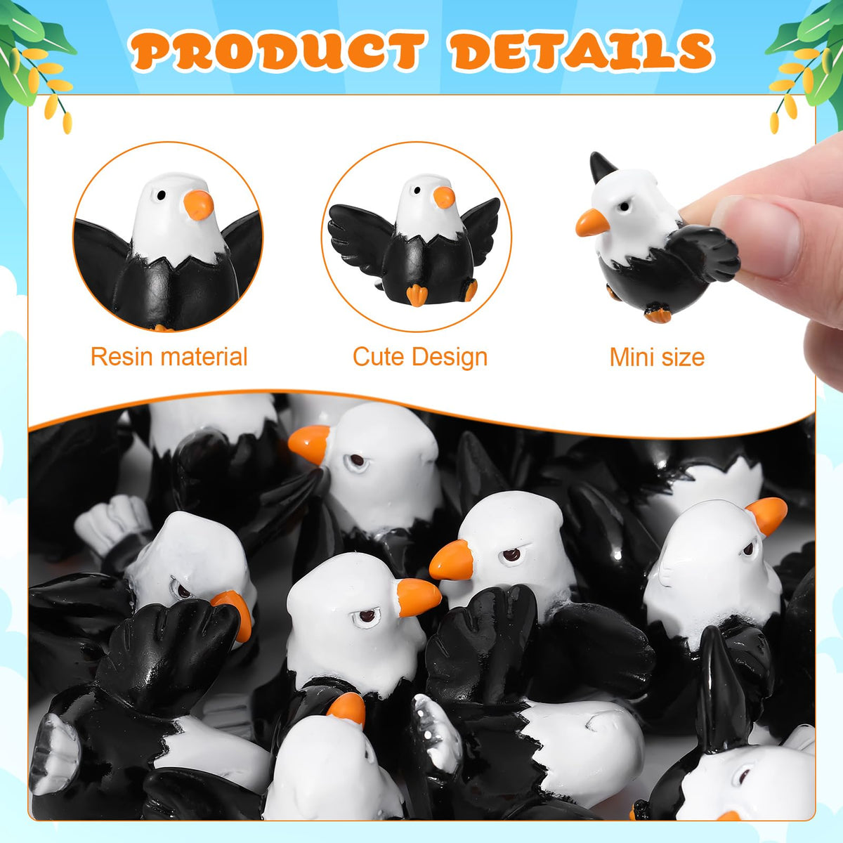 GGSTDDUP patriotic eagle decor ideal for patio or flower pot.
