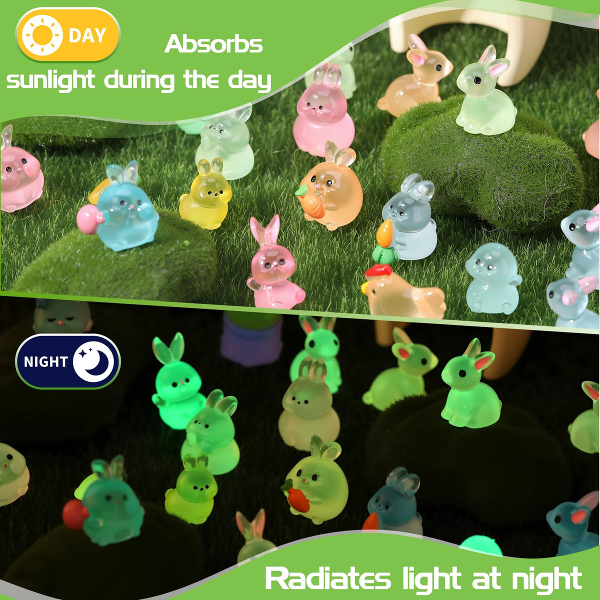GGSTDDUP resin animal figures in bright colors add playful DIY decor.