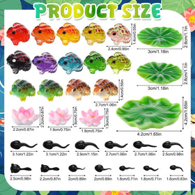 GGSTDDUP simulated frog figures enrich realistic pond scenes for desk decor