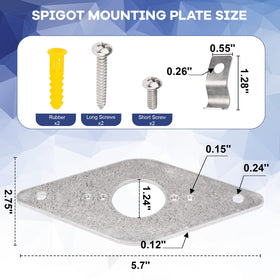 GGTE pre-drilled holes pattern supports versatile mounting for various hose bib configurations.