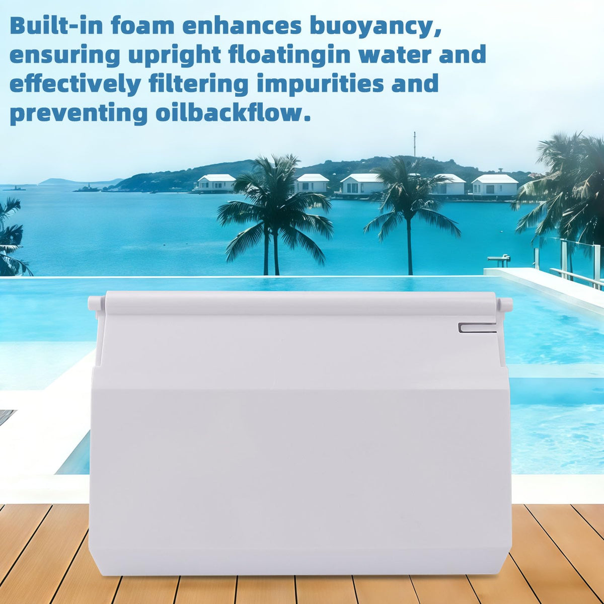 Simple snap-in fit under a skimmer lid for fast replacement
