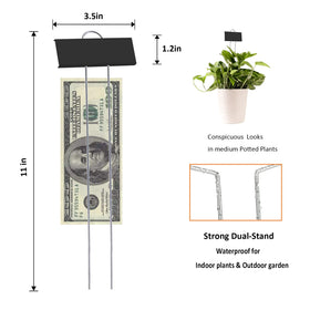 GHAMYEE black metal labels with marker pen for durable garden tagging