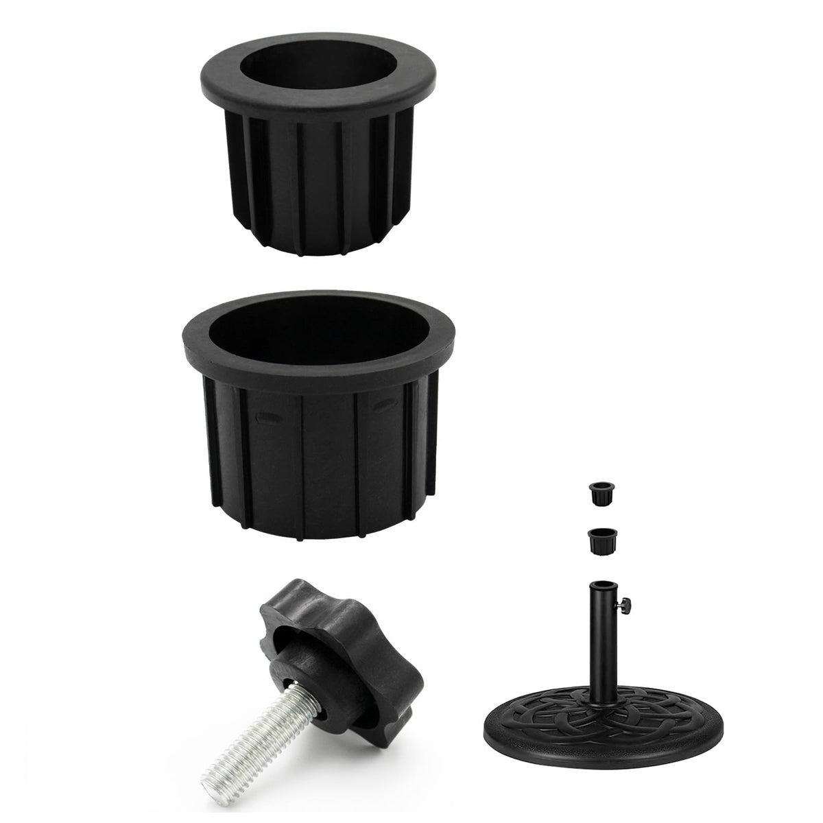 GHAMYEE 1.95-inch base ring plug securing umbrella base for stability