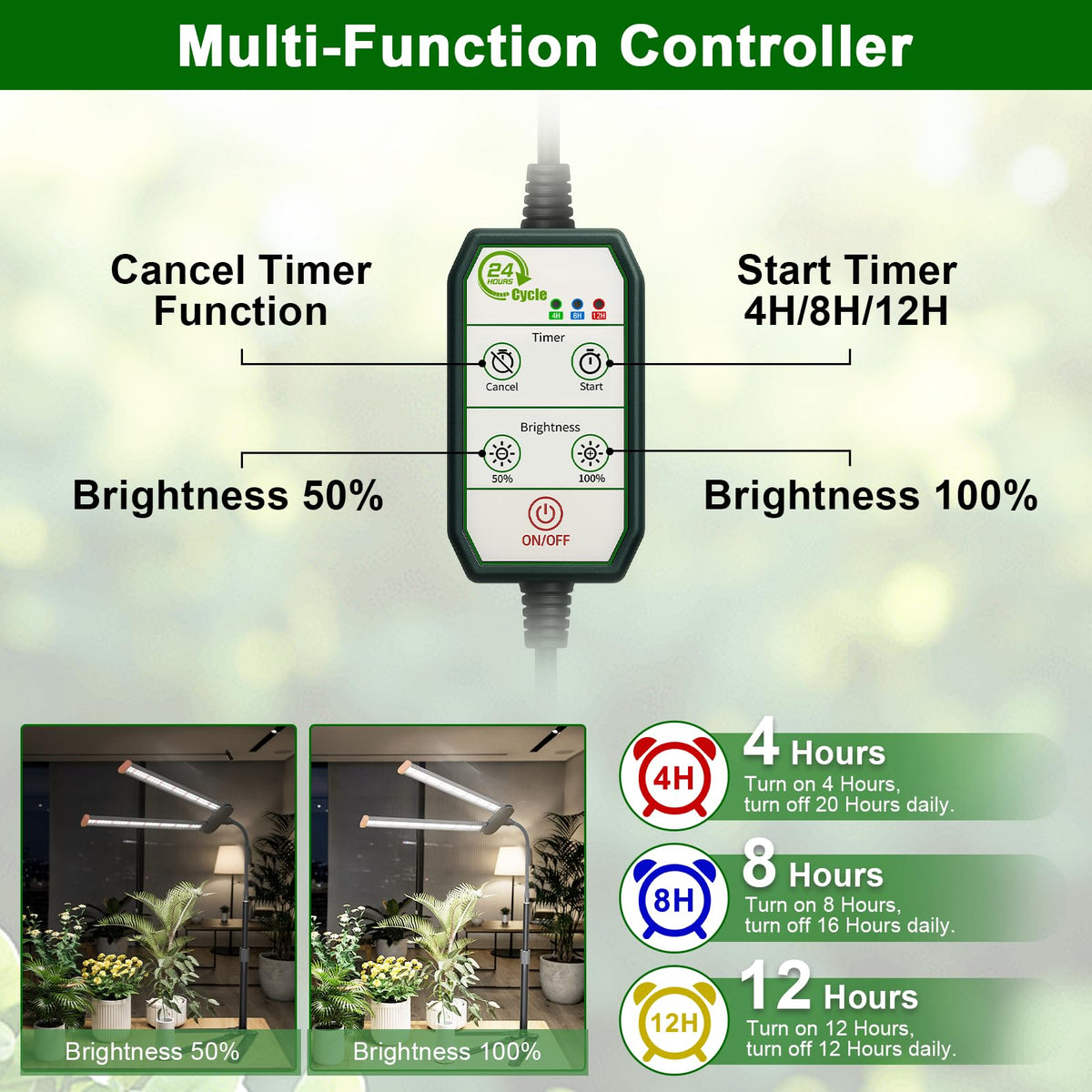 GHodec auto timer controller enables hands-free daily lighting cycles