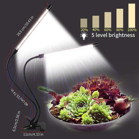 GHodec grow light clip-gooseneck adjustable directs light precisely for diverse plant setups