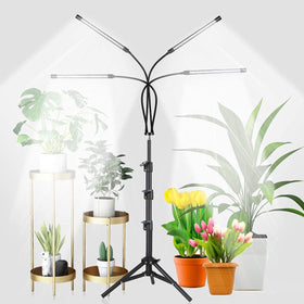 GHodec Grow Light with Stand in fully extended tripod for tall indoor plants
