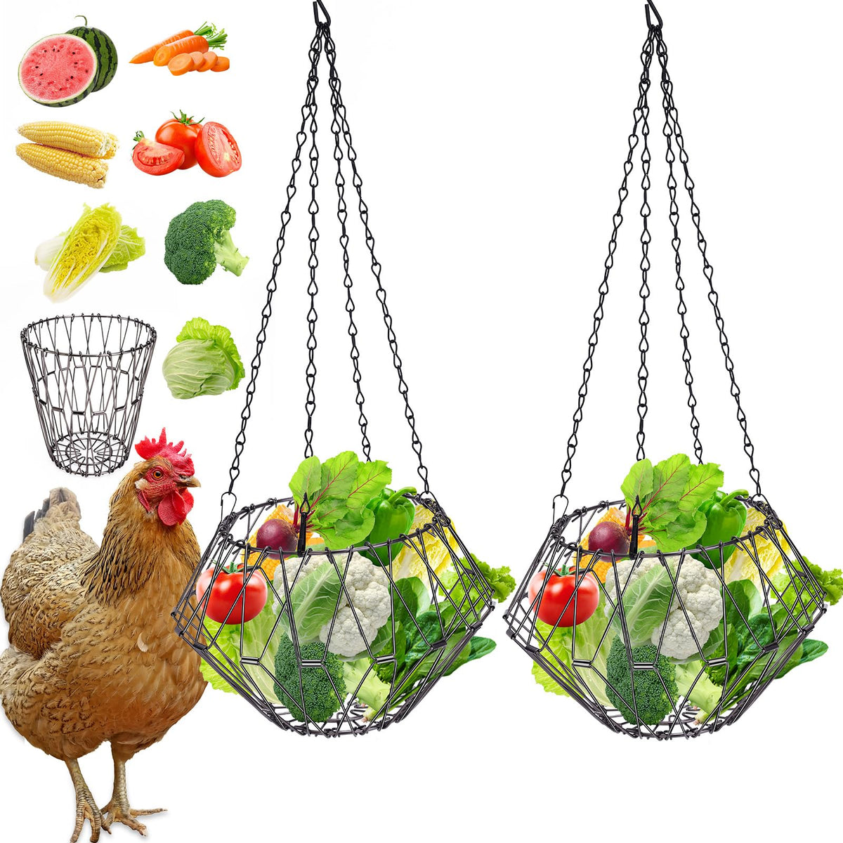 GHWMYD 2-pack packaging ready-to-use feeding setup for flocks