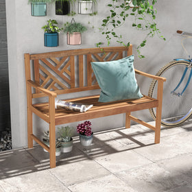 Giantex bench suits yard, park, balcony for versatile outdoor use
