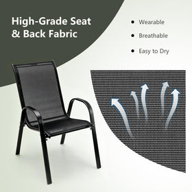 Giantex rustproof steel frame supports up to 330 lbs with stable seating.