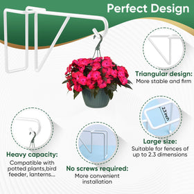 Gicare heavy-duty fence hooks with triangular design for stability